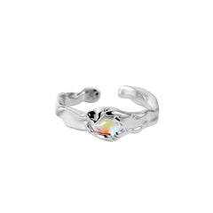 "Mystic Forest" - Enchanted Silver Ring with Opal Centerpiece