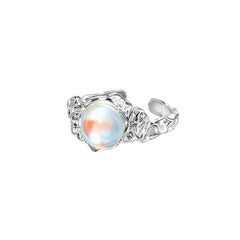 "Enchanted Moonlight" - Sterling Silver Ring with Captivating Moonstone